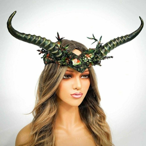 Ram horns headband masquerade headpiece halloweeen - Picture 3 of 3